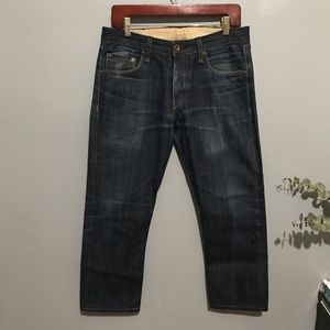 Rag & Bone Raw Selvage Denim Slim Straight Size 32
